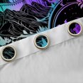 thumbnail image 4 of Manfei Gothic Fantasy Castle Blackout Curtains Set of 2 (52x84 Each),Vintage Floral Stars Curtain,Blue Black, 4 of 6