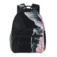thumbnail image 1 of Fotbe Pink White Ocean Waves Mochila Casual con Estampado para Escuela, Viajes y Actividades al Aire Libre - Duradera, Ligera y Cómoda, 1 of 5