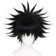 thumbnail image 1 of Peluca de cosplay con forma de anime negra corta con puntas para adultos y niños, 1 of 2