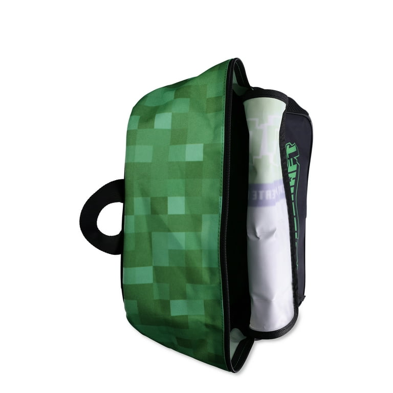 Minecraft Boys Backpack with Lunch Bag 2 Piece Set Green Multi Color