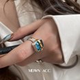 thumbnail image 3 of Anillos para mujeres y niñas, anillos abiertos ajustables chapados, juego de 2 anillos de oro llamativos para regalos de cumpleaños de fiesta minimalistas JM, 3 of 3