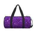 thumbnail image 2 of Disketp 45l Foldable Duffel Bag,Water-Resistant Sports Gym Bag,Portable Weekender Bag Lightweight For Travel,Fitness And Camping-Purple Glitter, 2 of 8