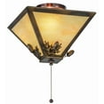 thumbnail image 5 of Meyda Tiffany 155015 Oak Leaf And Acorn 3 Light 16" Wide Semi-Flush Ceiling Fixture -, 5 of 7