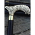 thumbnail image 3 of Wooden Vintage Walking Cane Stick | Beautiful brass Head carved handle old design cane for Men and Women, 3 of 5