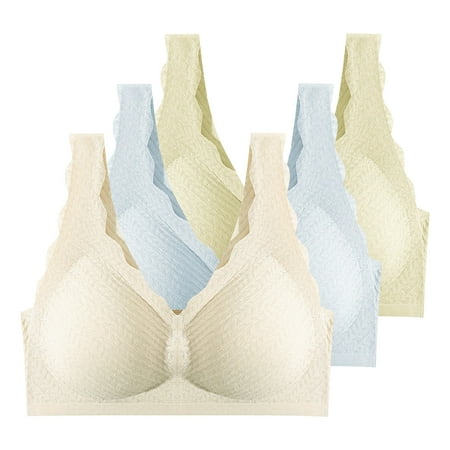 

Umitay Women s Extra-expansion Seamless Soft Support Small Chest Gathered Cup charming Bra 3-Pack
