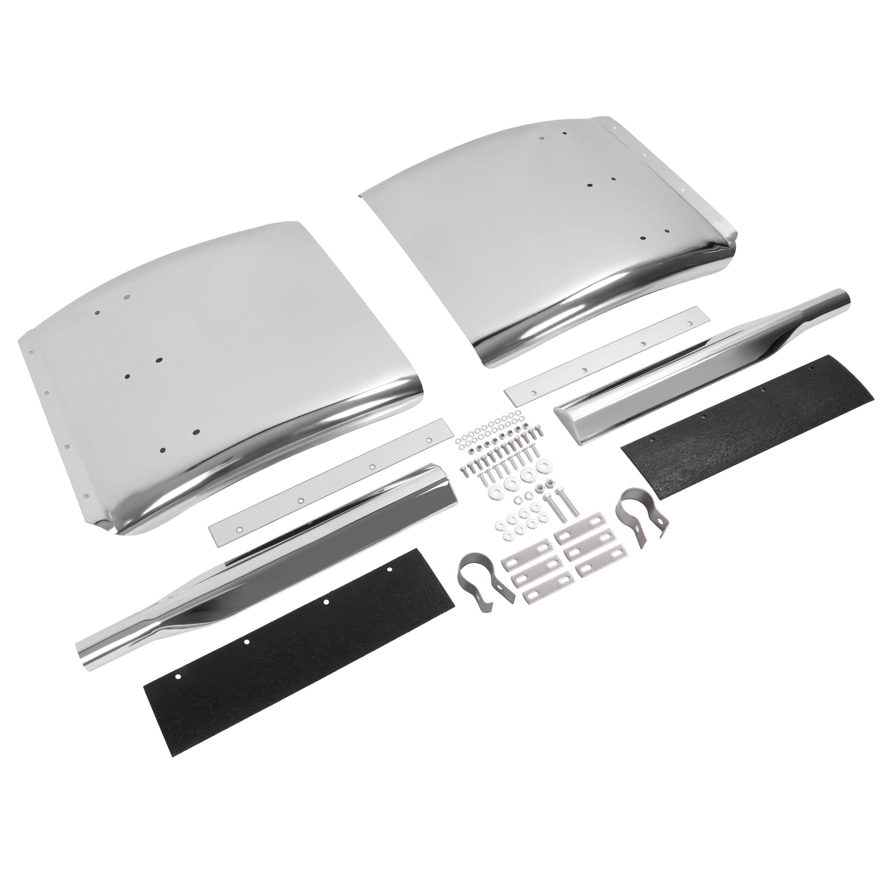 HECASA 27"x24" Quarter Fender Universal Semi Truck Mounting Tube Included