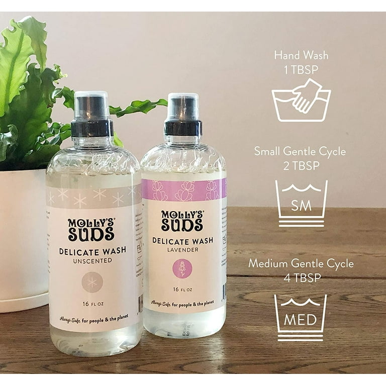 Molly's Suds Natural Laundry Stain Remover Spray | Gentle Yet Powerful,  Great for Baby & Pet Stains | Earth Derived Ingredients | 16 oz, 2 Pack