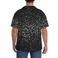 thumbnail image 3 of Fotbe Black And White Dotted Camisa Estampada de Manga Corta para Hombre, Casual de Verano, Estilo Playero, Sin Arrugas-X-Large, 3 of 5