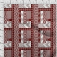 thumbnail image 4 of oneOone Silk Tabby Red Fabric Block Sewing Craft Projects Fabric Prints By Yard 42 Inch Wide, 4 of 5