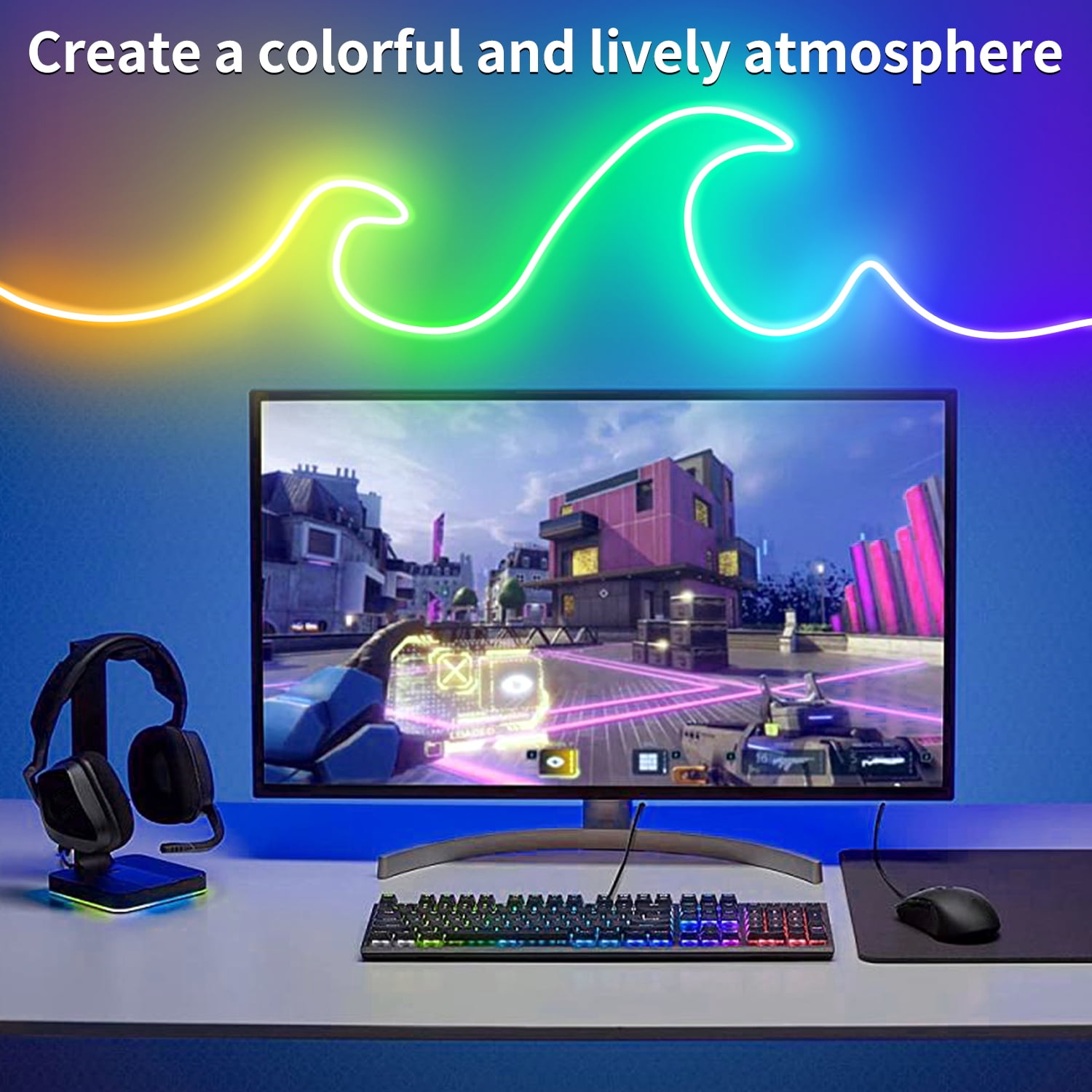 32.8ft LED neon Lights with Remote APP Control IP65 Waterproof Flexible Neon Strip Lights 24V RGB LED Rope Lights for Bedroom Room Outdoors Decor