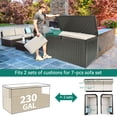 thumbnail image 6 of Dextrus Outdoor Easy Assemble 230 gal Resin Deck Box, Light Brown, 6 of 9