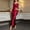 Wine, variant on Naittoop Womens Spaghetti Strap Crisscross Tie Back Satin Nightgown Sexy Slim Fitted Satin Lingerie Casual Midi House Dress