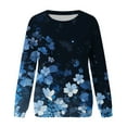 thumbnail image 4 of Women Crew Neck Pullover Halloween Sweatshirt Plus Size Women Casual Crew Neck Sweatshirt Flowers Printing Long Sleeve Sweatshirt Casual Top Pullover M, 4 of 5