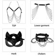 thumbnail image 2 of Máscara de ojo de zorro JAMW tendencia sexy bondage conjunto de 4 piezas verde, 2 of 5