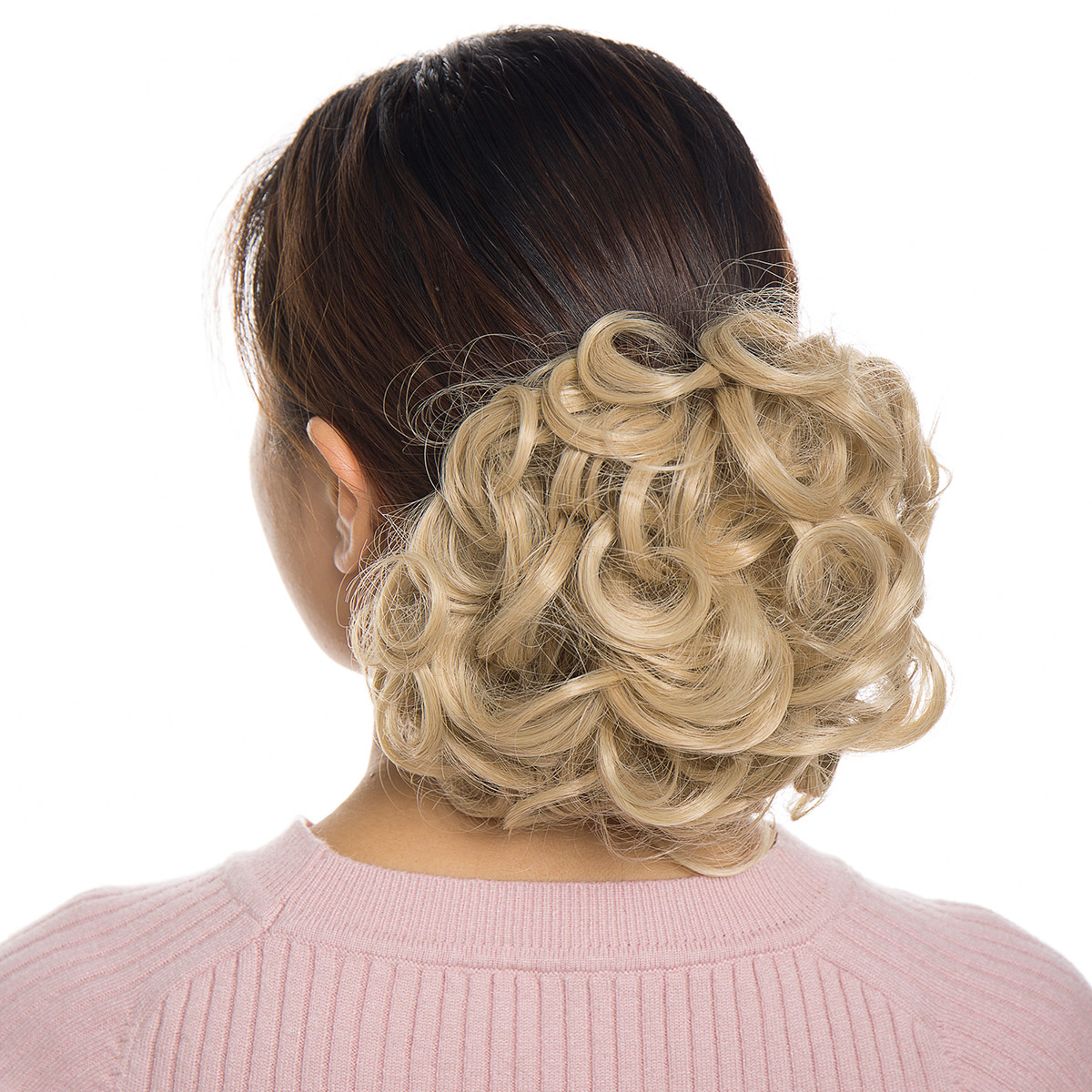 Snoilite Women Comb Clip In Curly Hair Piece Chignon Updo Hair Buns