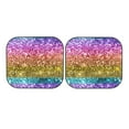thumbnail image 7 of Easygdp Glitter Rainbow 2 Pcs Windshield Sun Shade,Foldable Car Front Window Sun Shade Protection,Blocks Heat And Sunlight,Car Interior Accessories - Small, 7 of 7
