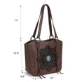 thumbnail image 5 of Montana West Vintage Western Tooling Tote Bag & Wallet Set for Women | Studded Top Handle Shoulder Handbag, Coffee, 5 of 7