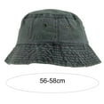 thumbnail image 5 of Eoperou Wide Brim Solid Color Bucket Hat Unisex Denim Washed Basin Hat Fashion Accessories, 5 of 7