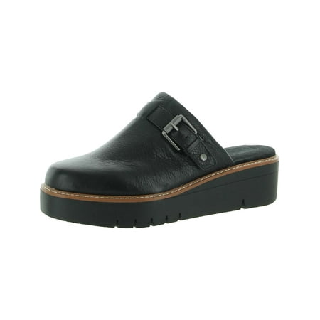 

Naturalizer Womens Wayde Leather Flatform Slip-On Shoes Black 6 Medium (B M)