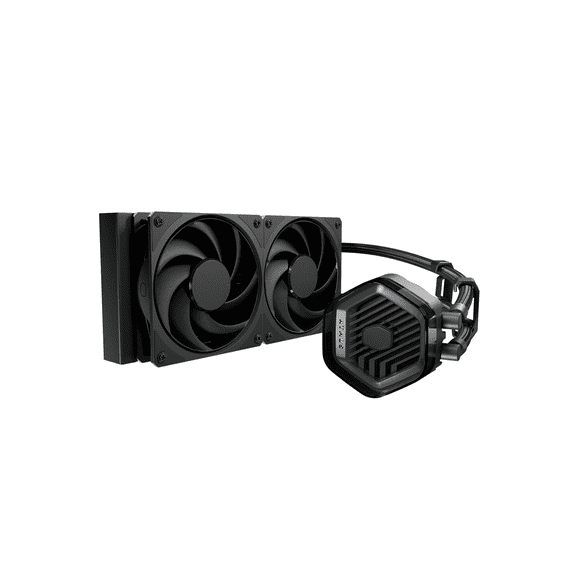 Cooler Master 240 Atmos Stealth High Performance Close-Loop AIO Liquid Cooler, R9|i7 Dual Chamber Pump, Customize Cover, Mobius 120, AMD Ryzen AM5|4, Intel LGA 1851|1700 Platform