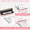 thumbnail image 4 of Phomemo M832 Portable Printers Wireless for Travel, Bluetooth Thermal Printer, Inkless Mobile Printer Support 8.5'' x 11'' & A4 Thermal Paper, Compatible with iPhone Android Laptop for Office Car Home, 4 of 9