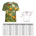thumbnail image 2 of Nostalgic Vintage Floral Women's Short Sleeve Tops Casual Blouses T Shirt, 2 of 6