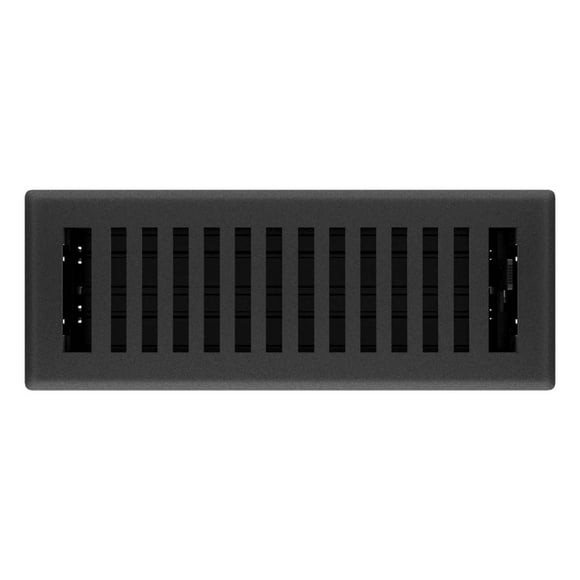 Imperial 3" x 10" Black Iron Steel Floor Register, Montezuma, 3"x10" BLKI Montezuma Flr Reg