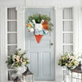 thumbnail image 5 of Costeam Easter Carrot Wreath with Bow,Hanging Decor for Garden Gate and Front Door, 5 of 6