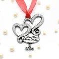 thumbnail image 2 of Our First Christmas Hearts Wedding Ornament, 2 of 5