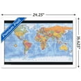 thumbnail image 3 of Map - World Time Zones Wall Poster, 14.725" x 22.375", Framed, 3 of 5