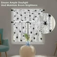 thumbnail image 5 of Halloween Spider Web Spooky Kitchen Curtains with Valance and Tier Sets 36 Inch, 3 Pieces Bohemian Rod Pocket Drapes Window Treatment Curtains for Kitchen Over Sink Dining Room Decor, 5 of 6