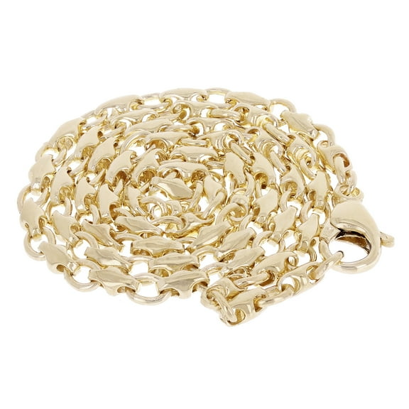 Men's 14k Yellow Gold Handmade Fashion Link Necklace 20" 4mm 25grams