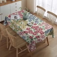 thumbnail image 2 of Pioneer Flower Floral Print Pattern Rectangle Tablecloth 60"x84",Waterproof Polyester Rectangle Table Cloth, Wipeable Spillproof Polyester Tablecloth for Dining, Camping, Indoor and Outdoor, 2 of 5