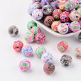 thumbnail image 1 of 20pc Handmade Polymer Clay Beads Round about 12mm in diameter hole: 1.6~3mm, 1 of 3