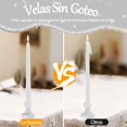 thumbnail image 3 of Tobeape 24 Velas C&oacute;nicas Miniatura sin Olor Color Blanco 25.4 cm, Ideales para Altares Religiosos, Oraciones, Rituales de Limpieza, Meditaci&oacute;n y Decoraci&oacute;n de Bodas o, 3 of 6