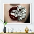 thumbnail image 3 of Designart 'Detail Of Sexy Red Girl Lips' Modern Framed Art Print, 3 of 4