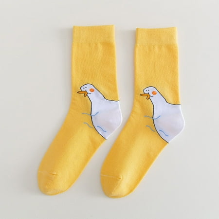 

2 Pairs Unisex Funny Socks Cozy Cute Printed Patterned Fun Socks Novelty Long Socks for Women Girls Boys