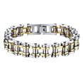 thumbnail image 1 of Titanium Steel Biker Mens Bracelet Link Chain Motorcycle Bike Chain Bracelets Jewelry, 1 of 3