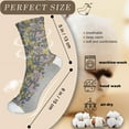 thumbnail image 4 of 5 Pairs Women's Floral Cotton Vintage Pattern Crew Novelty Ankle Ruffle Warm Casual Dress Socks, 4 of 6