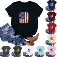 thumbnail image 1 of Fiudx Tops para Mujer Blusa de Manga Corta con Estampado de Moda para Mujer, Divertida Camiseta con Cuello Redondo, 1 of 3