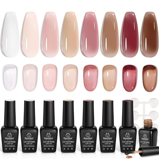 Set de esmaltes de uñas Beetles Jelly Gel Sweet Temptation, 8 colores