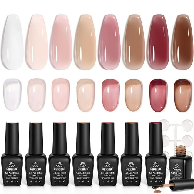Set de esmaltes de uñas Beetles Jelly Gel Sweet Temptation, 8 colores