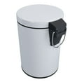 thumbnail image 2 of 3L Waste Pedal Bin White Kitchen Bathroom Office Metal House Rubbish Dustbin, 2 of 6