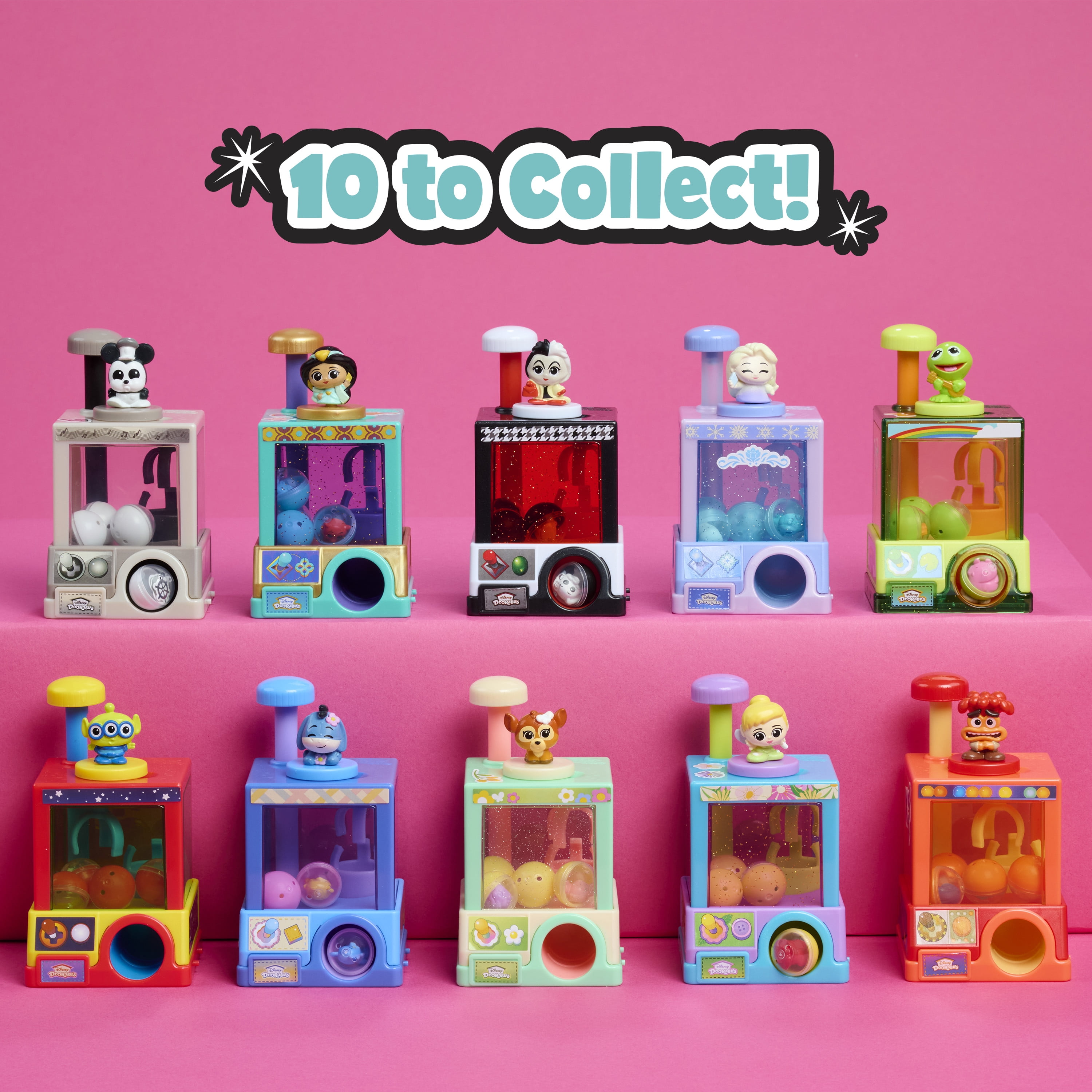 Disney Doorables Whatcha Gotcha Claw Machine, 11 cm Collectible 9 Piece Toy, Boys and Girls Ages 5 up