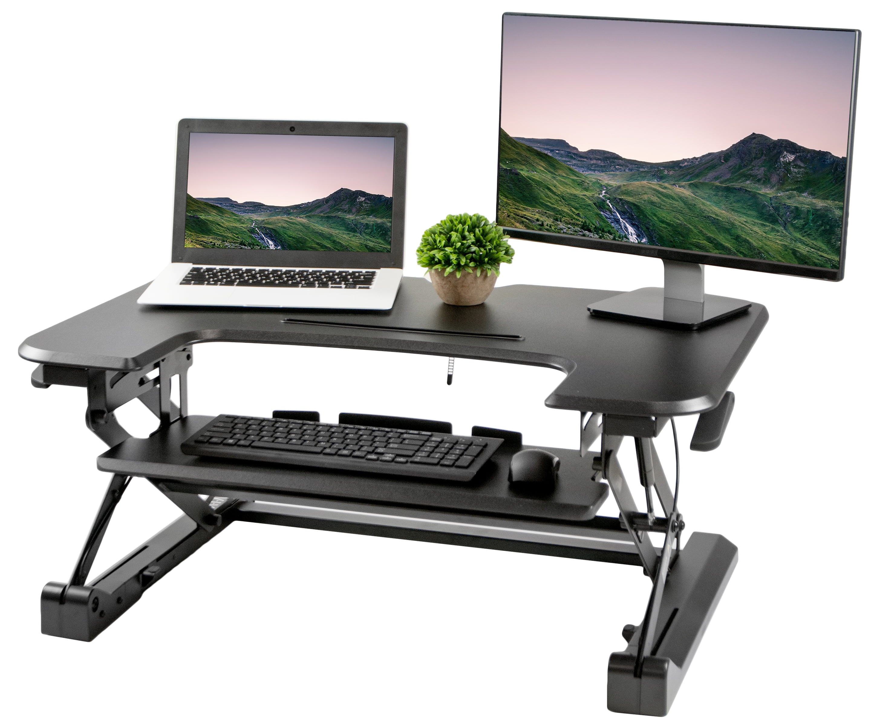 Vivo Black Height Adjustable 36 Standing Desk Tabletop Sit Stand