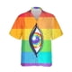 thumbnail image 2 of Camisetas con estampado 3D de la bandera del arcoíris LGBT para hombres y mujeres, camisetas de manga corta con solapa y personalidad a la moda, camisetas con botones para hombres, 2 of 5