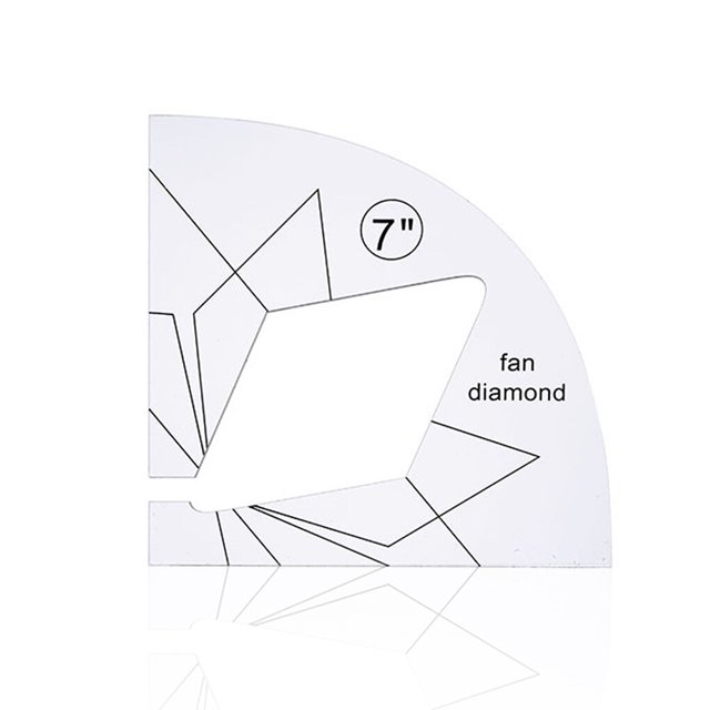 Billuyoard Regla de diseño hueco para acolchado transparente, plantillas de posicionamiento para máquina de coser, equipo de retales DIY, De coser No.12