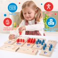 thumbnail image 3 of Tableros de clavijas para contar Niños pequeños Juguete de aprendizaje de matemáticas con números de conteo de madera con 110 clavijas Materiales de manipulación de matemáticas Montessori para niños d, 3 of 5