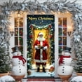 thumbnail image 1 of Christmas Door Cover Santa Claus Design, Festive Holiday Door Curtain, Durable Polyester Decor for Home Entrance, Wall, Table Party Decoration, Easy to Install for Christmas Party Decor 35 X 71 Inch, 1 of 7