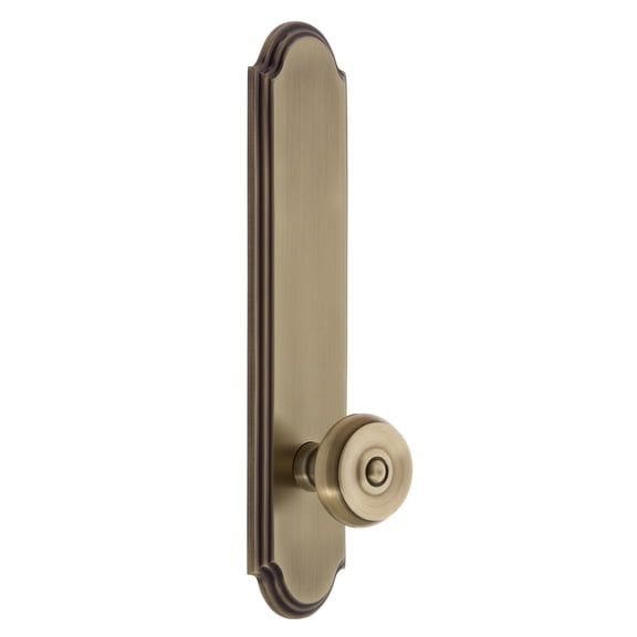 Grandeur Arcbou_Tp_Prv_234_Rh Arc Solid Brass Tall Plate Rose Right Handed Privacy Door